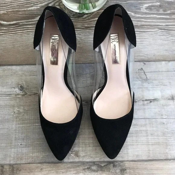 INC Suede Clear Heels | 9 - Picture 3 of 4